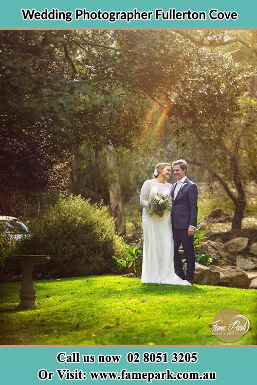 Photo of the Bride and the Groom at the yard Fullerton Cove NSW 2318