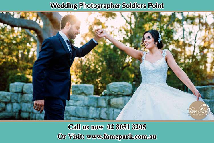 Photo of the Groom and the Bride dancing Soldiers Point NSW 2317